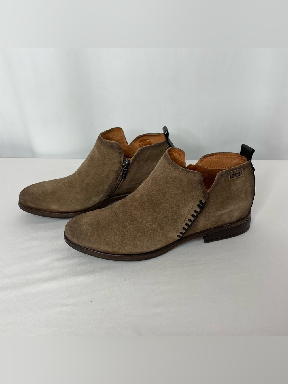 Pikolinos Ordino Taupe Suede Leather Ankle Boots EU 41 US 10-10.5